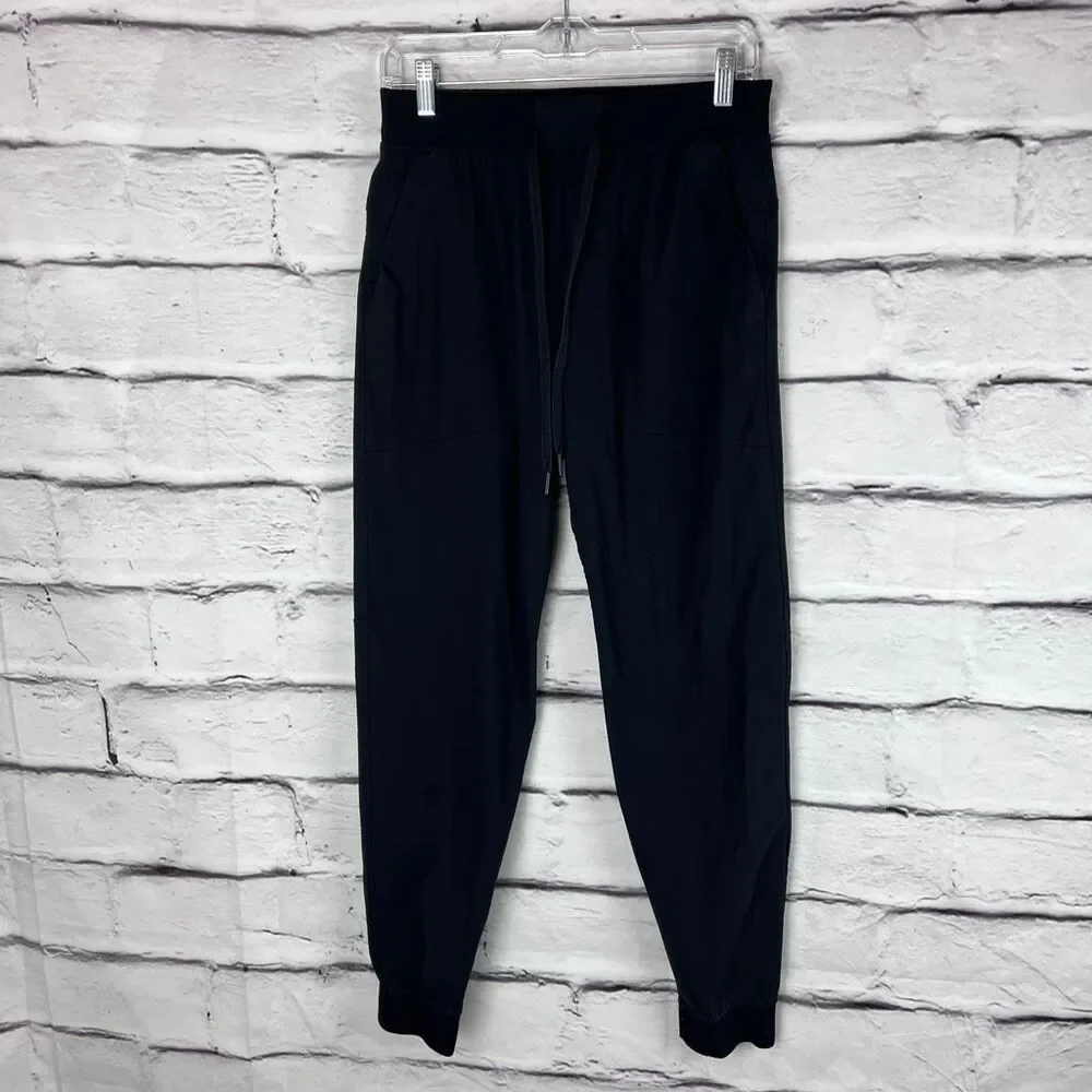 Lululemon Black Jogger Pants Women’s Athletic Running Lounge Travel Stretch Acti - Picture 3 of 9